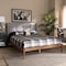 Baxton Studio Edmond Grey Upholstered and Ash Walnut Wood Full Size Platform Bed 164-10665 - alternate 9